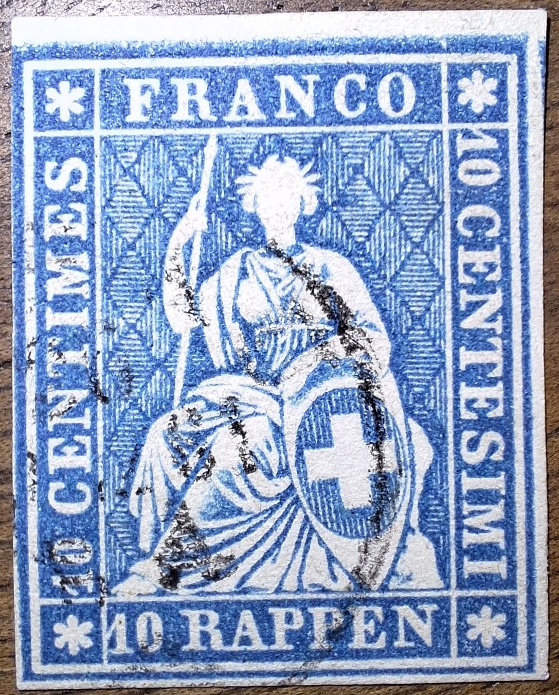 Alle Briefmarken: Strubel 23G Kat. 40.-++  – Gebraucht aus Balgach von SIMEON27