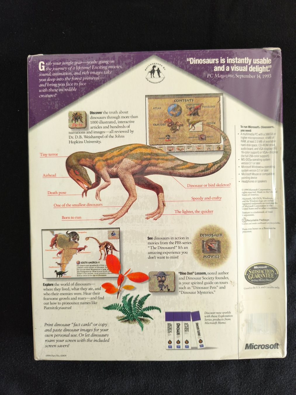 Microsoft Software: Microsoft Home Dinosaurs Windows 98 Software Rare – Nuovo e nell'imballaggio originale da Schüpfen venduto da RetroSteelix 1