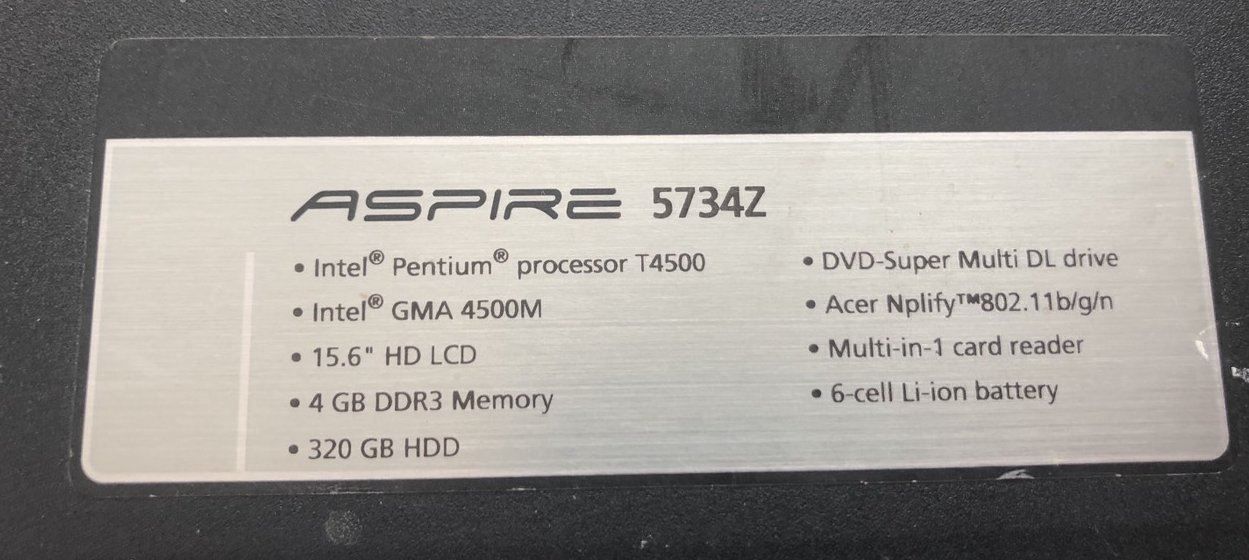 Notebooks: Notebook Acer Aspire 5734Z – Defekt aus MAGDEN von GoldenEagle2020 2