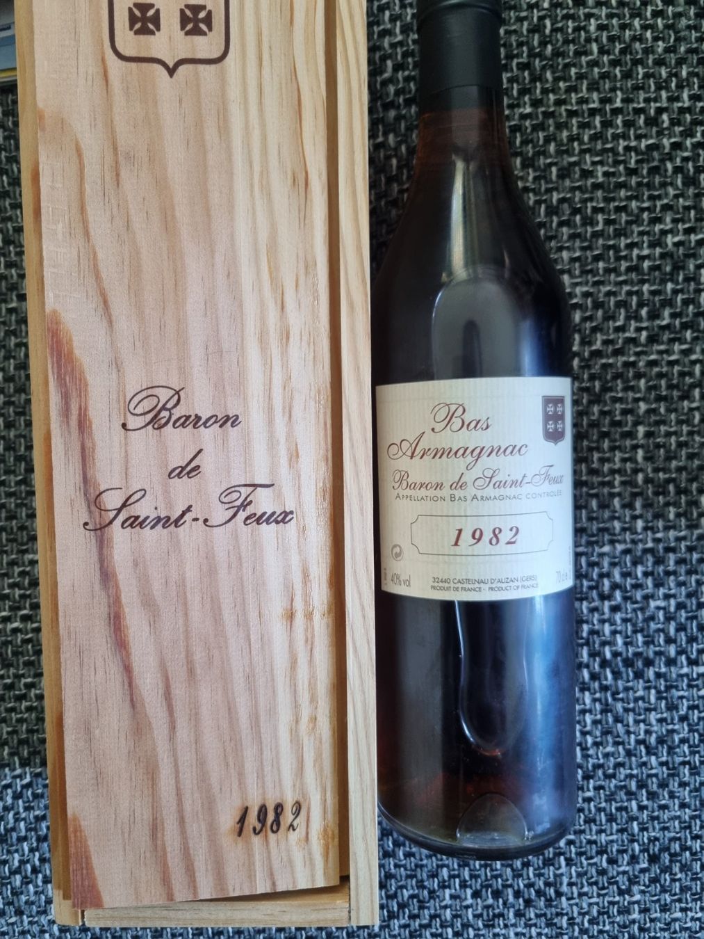 Bevande alcoliche: Armagnac AC Baron de Saint-Feux 1982 – Usato da Winterthur venduto da fab_xwh7