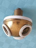 Antike Porzellanfassung / Mehrfach-Lampenverteiler D.R.G.M.