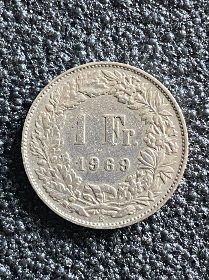 Alle Münzen: 1 Franken 1969 – Gebraucht aus Hünenberg von Ecila