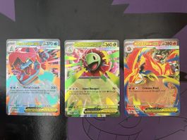3x Mega EX Pokémon - Mega Feraligatr, Meganium, Emboar Top!