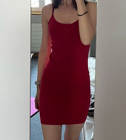 Red summer dress