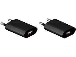 2x USB-A Power Adapter Charger Netzteil 5W, für iPhone, etc.