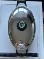 AMC Kochtopf Oval Edelstahl mit Dämpfeinsatz Garkorb(I19)