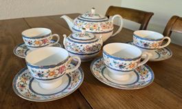 WEDGWOOD HUNTINGDON Tee-Service, floral, Vintage, ganz!
