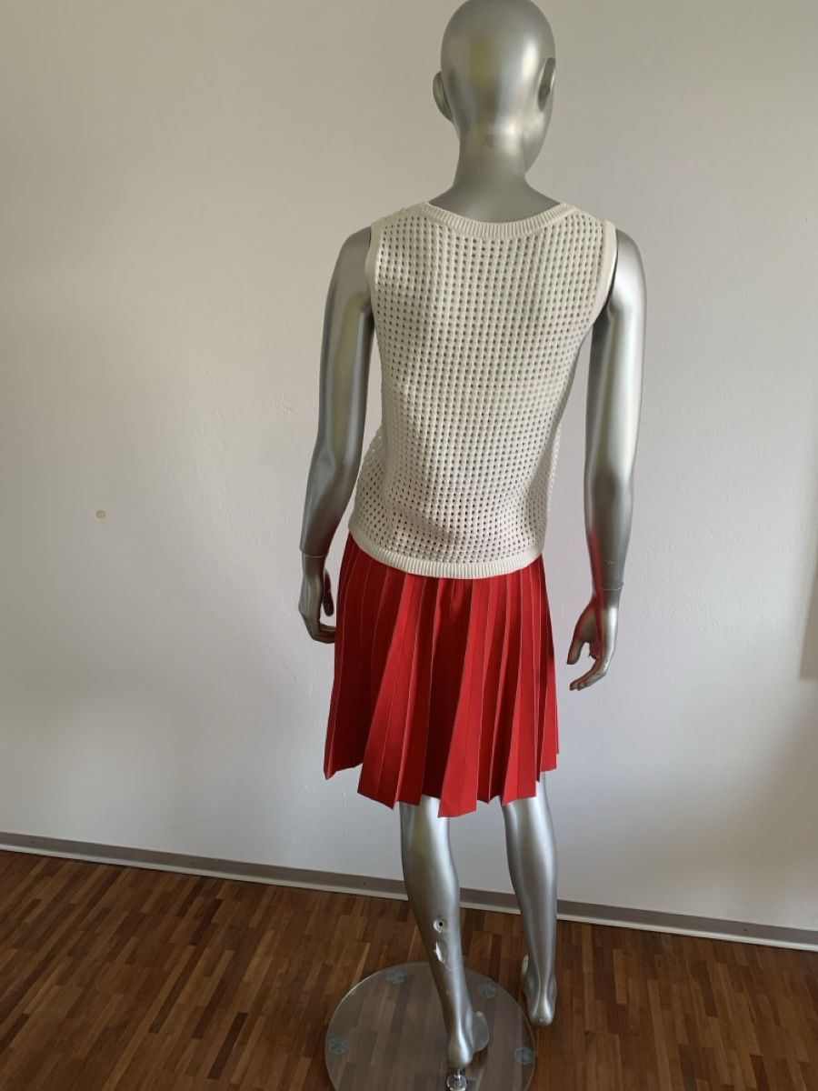 Akris Maglioni & Felpe: AKRIS: Neuer weisser Kurzarm-Pullover mit Lochmuster, 36, – Nuovo (secondo la descrizione) da Luzern venduto da paulablue 3
