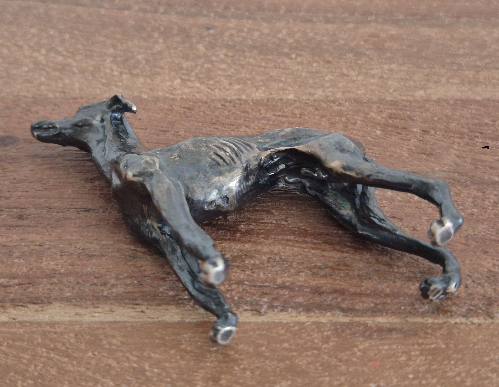Statuette: Windhund Figur aus Silber – Usato da Zürich venduto da Dalema13 4