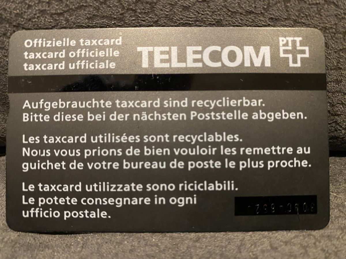 Telefon- & Taxkarten: Taxcard 309C – Gebraucht aus Lausanne von babacard10 1