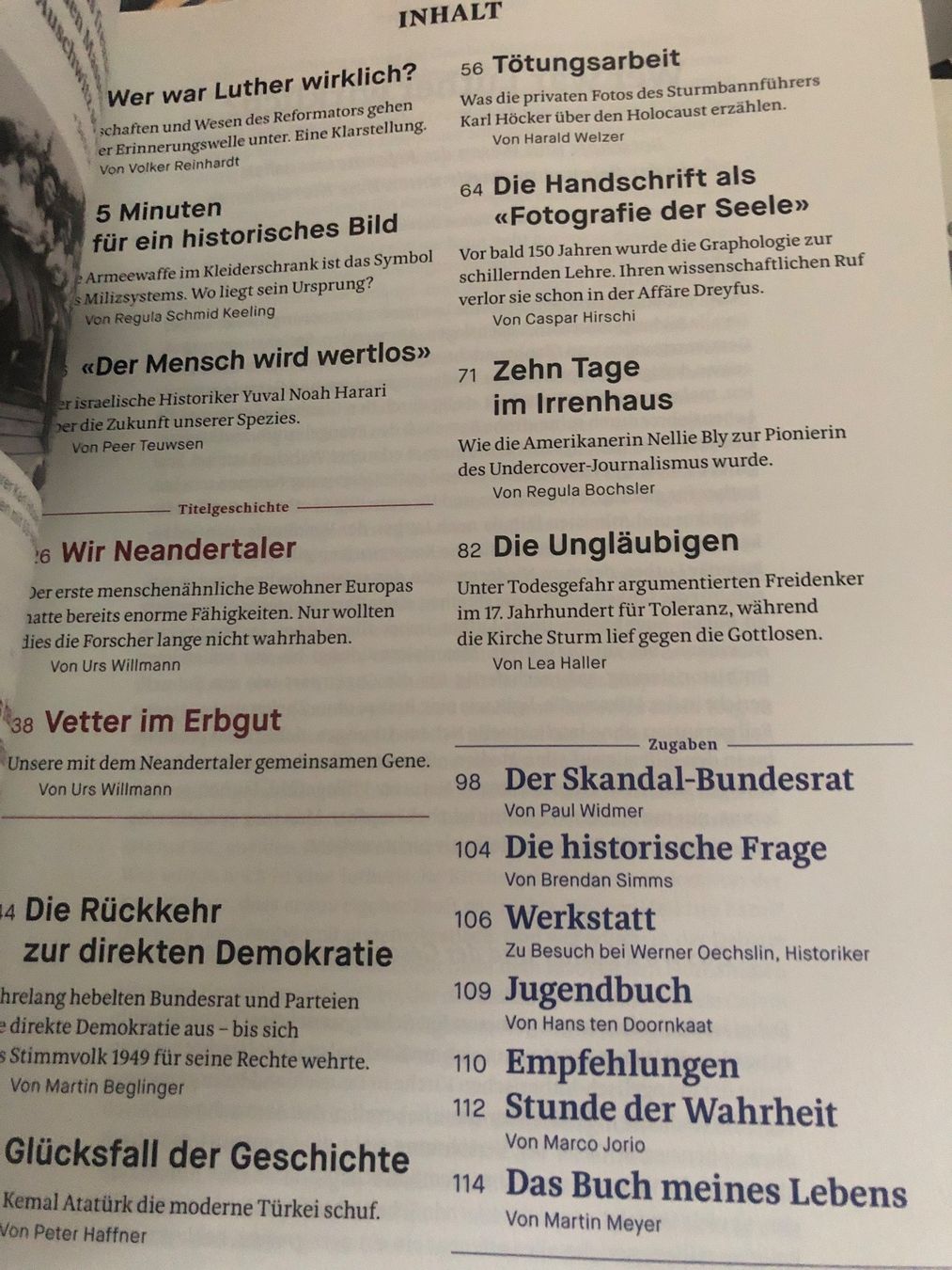Riviste & Magazine: NZZ Geschichte: Der erste Europäer – Usato da Erlinsbach SO venduto da Silverstorm 1
