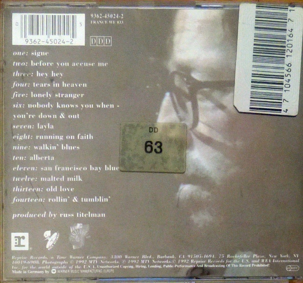 CDs: Eric Clapton - Unplugged – Gebraucht aus Dietikon von immortal-stars 1