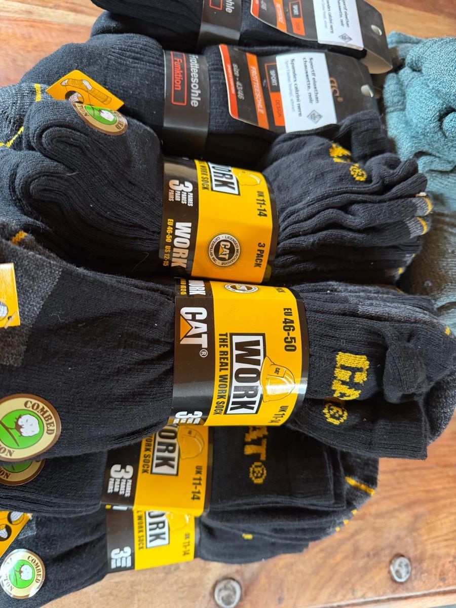 Caterpillar Socken: CAT Work Socken 6 x 3er Pack Schwarz Grösse EU 46-50 – Neu und originalverpackt aus Schinznach-Dorf von Ladjie-Aa