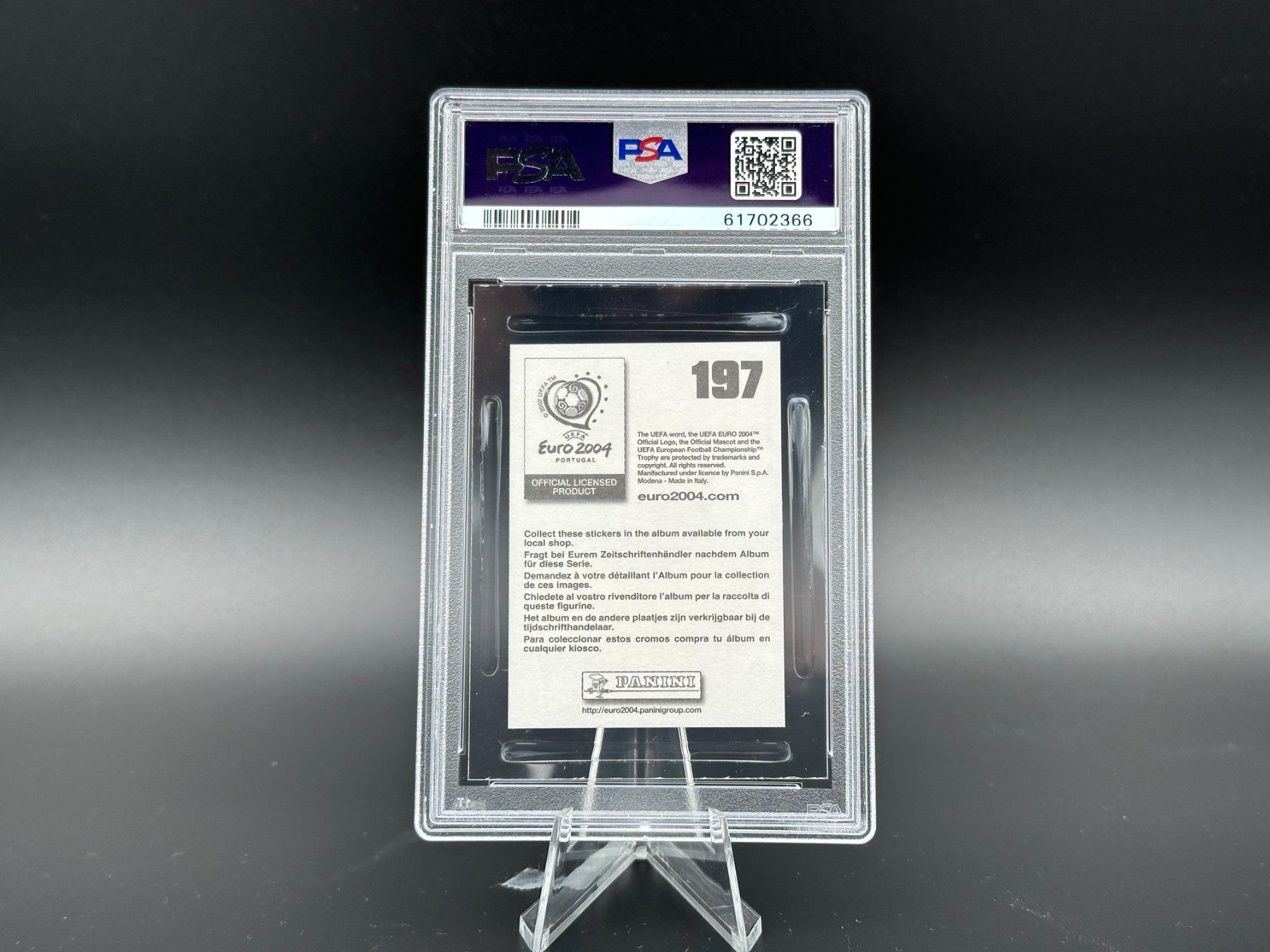 Panini Carte collezionabili: Zlatan Ibrahimovic Panini Euro 2004 PSA 9 – Nuovo (secondo la descrizione) da Hagendorn venduto da Pokecollectorch 1