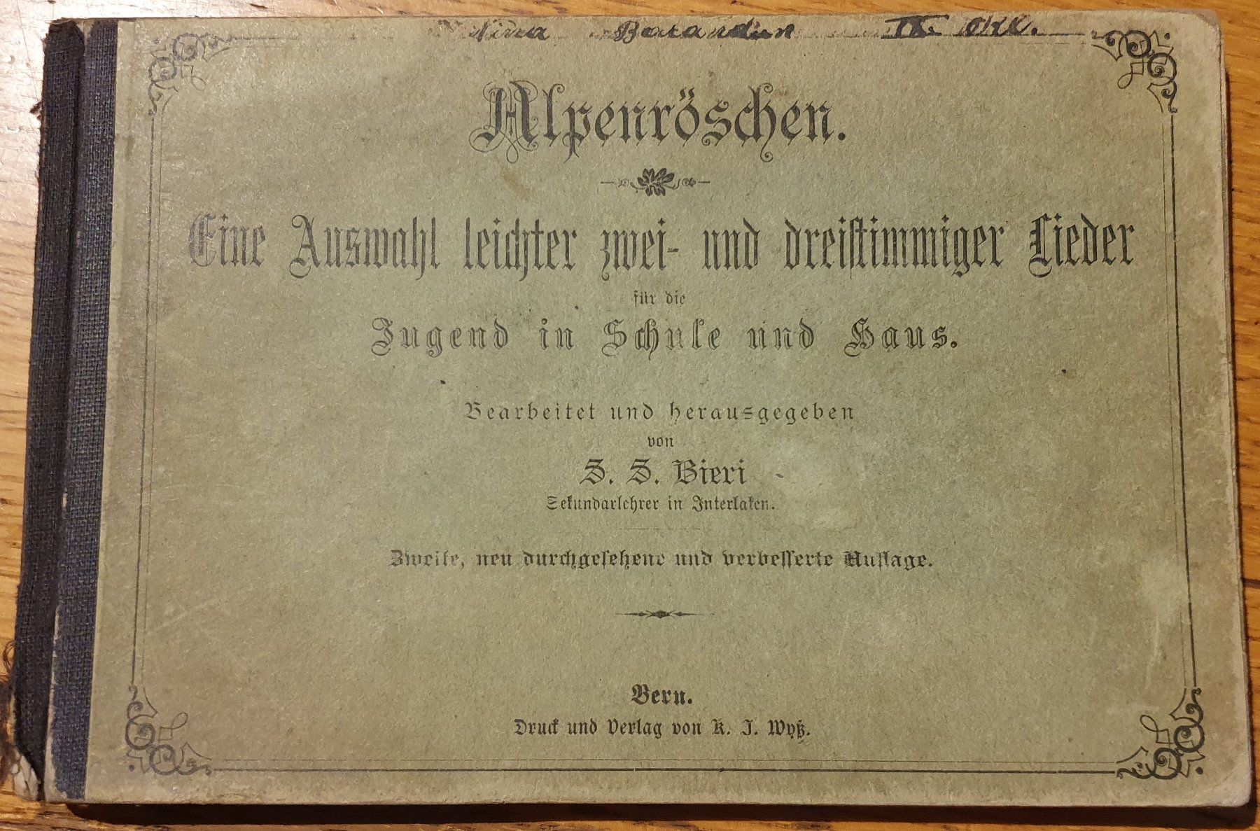 Livres: Alpenröschen - Gesangsbuch, 1877 – D'occasion à Zürich par Vesco01