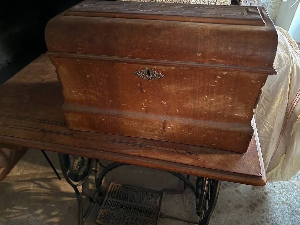 Nähmaschinen: Machine à coudre ancienne Maison Brunswick Paris decorative – Gebraucht aus Aurigeno von nkj_6kgj 2