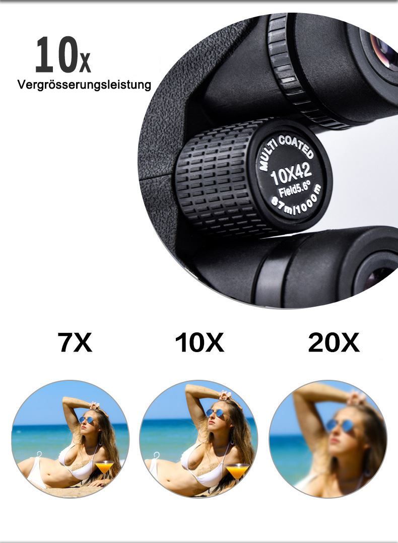 Binocoli: Ferngläser 10x42 HD Binoculars FMC – Nuovo (secondo la descrizione) da Thun venduto da nuonuo 3