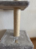 Katzenbaum grau mit Höhle und zwei Plattformen gebraucht