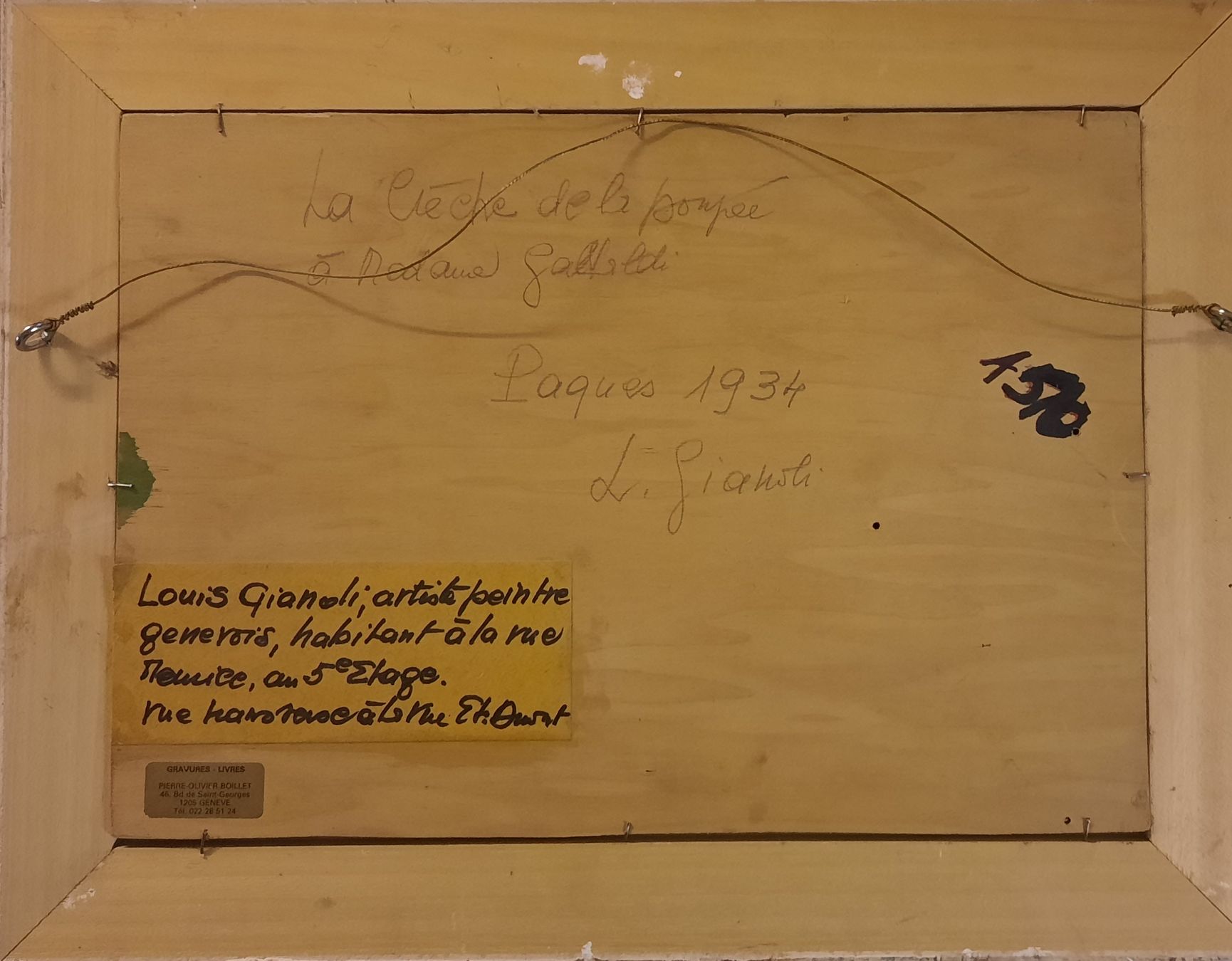 Dipinti: LOUIS GIANOLI 1868 - 1957 – Usato da Genève venduto da Enigme8 2