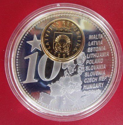 Medaglie: Lettland - Geld Europa - 40 mm - PP – Nuovo e nell'imballaggio originale da Luzern venduto da Horoskop1 1
