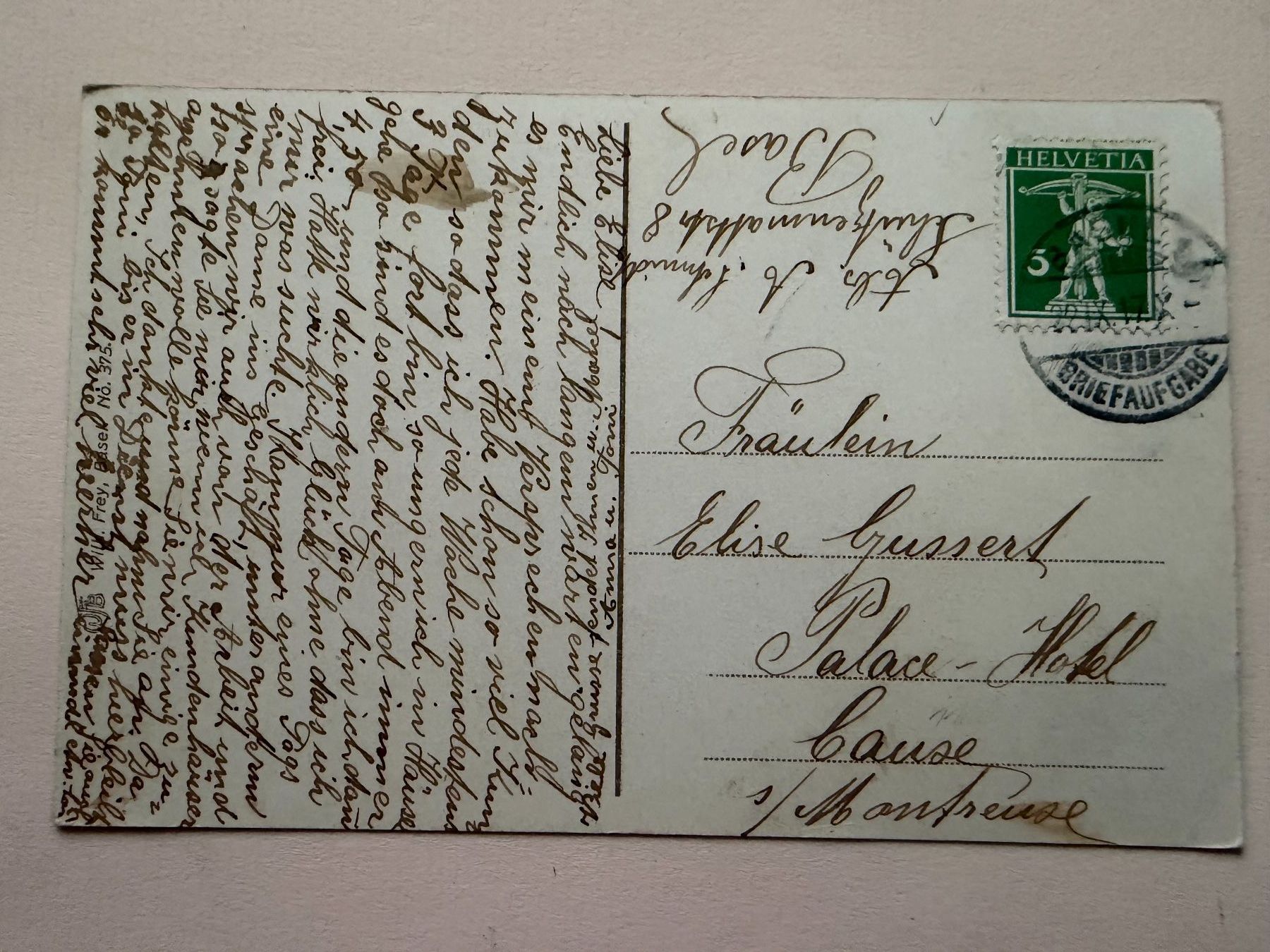 Cartoline postali: BASEL - Gruss aus Basel 1917 – Usato da Tegerfelden venduto da siebenmacky 1