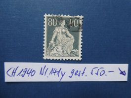 CH 1940 Teure Nr. 141y gestempelt, geprüft, knappe Zähne