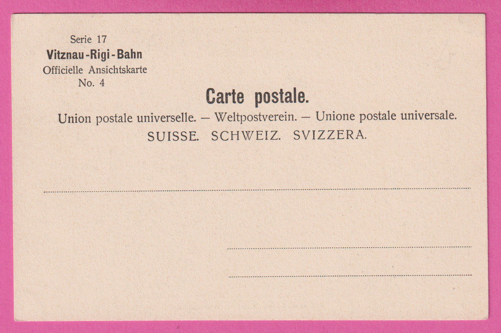 Cartes postales: Vitznau Rigi Bahn Tunnelausblick – D'occasion à Einsiedeln par dillie 1