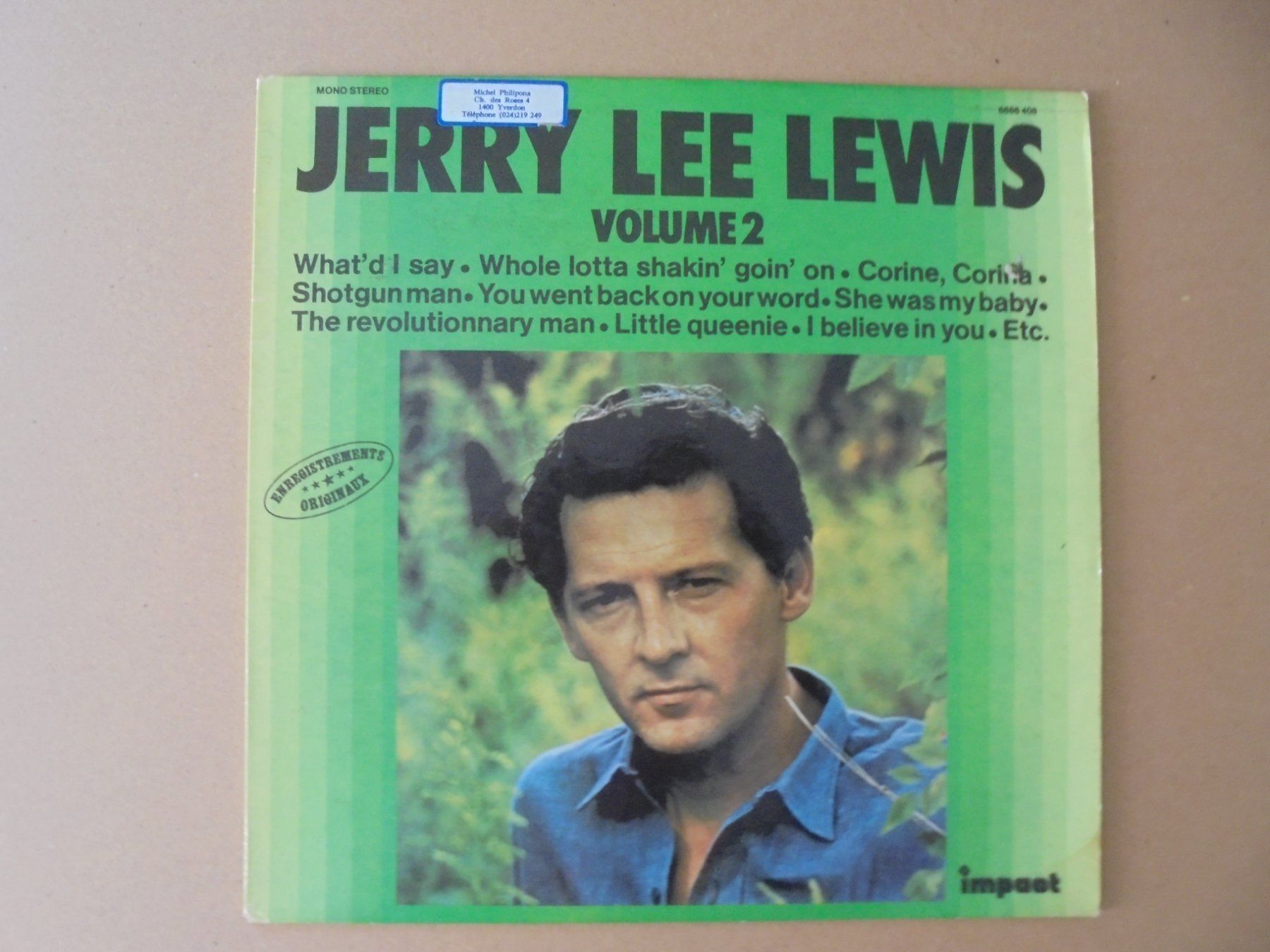 Dischi in vinile: Jerry Lee LEWIS " Volume 2 " LP Frankreich – Usato da Crissier venduto da Promopost 1