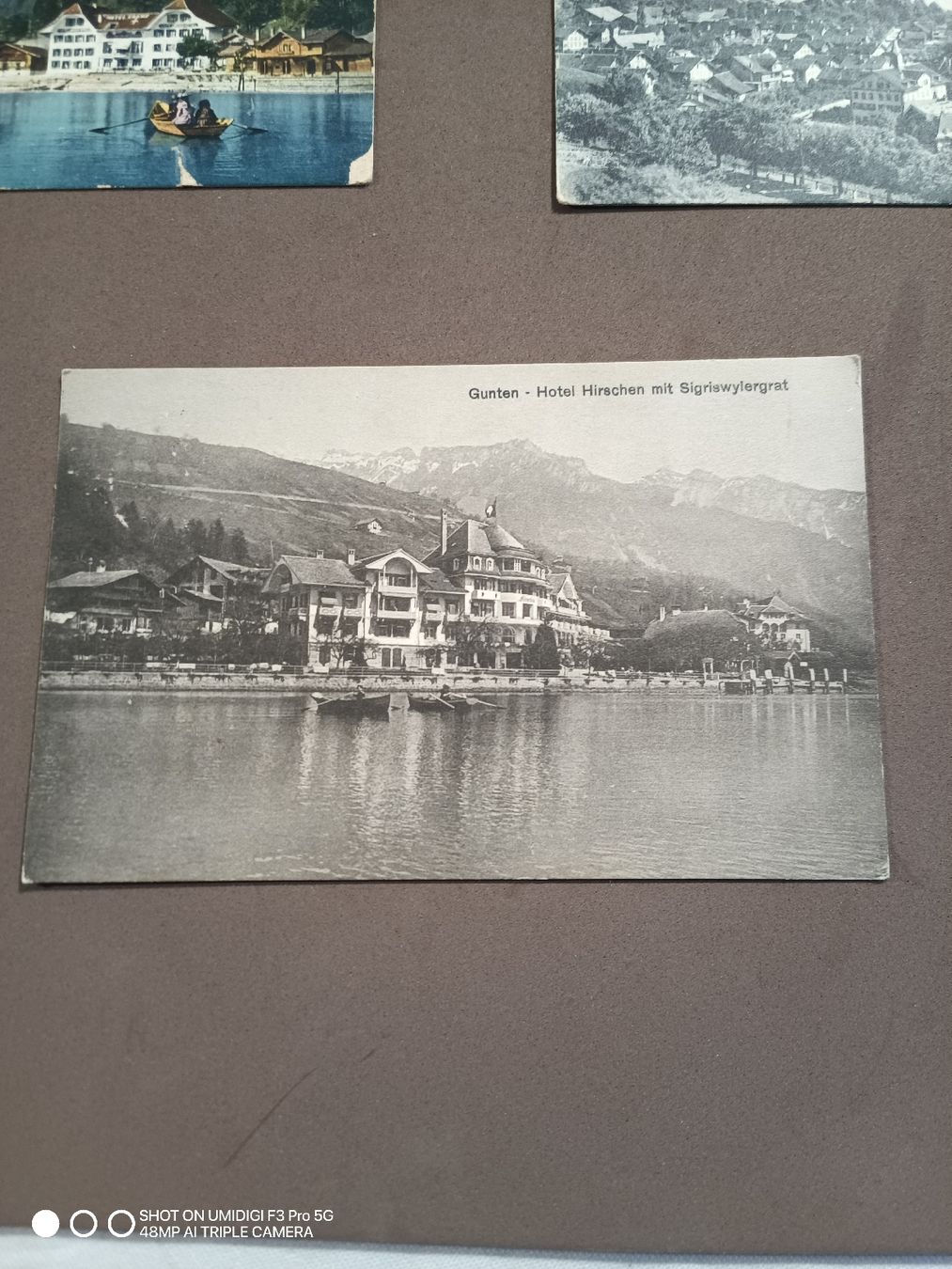 Cartoline postali: 3 Ansichtskarten Schweiz See Berge Berner Oberland Konvolut  – Usato da Aarwangen venduto da to-hirschi 1