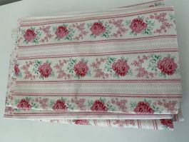 !!! 3Stck Stoff Rosen-Muster Streifen 90x153/135-240/138-358
