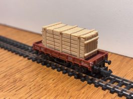 e1940: Flachwagen, beladen (Spur N)