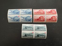 Pro Patria Viererblock Nr. 39- 41 1948  ** (5407)