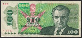 Tschechoslowakei 100 Korun 1989