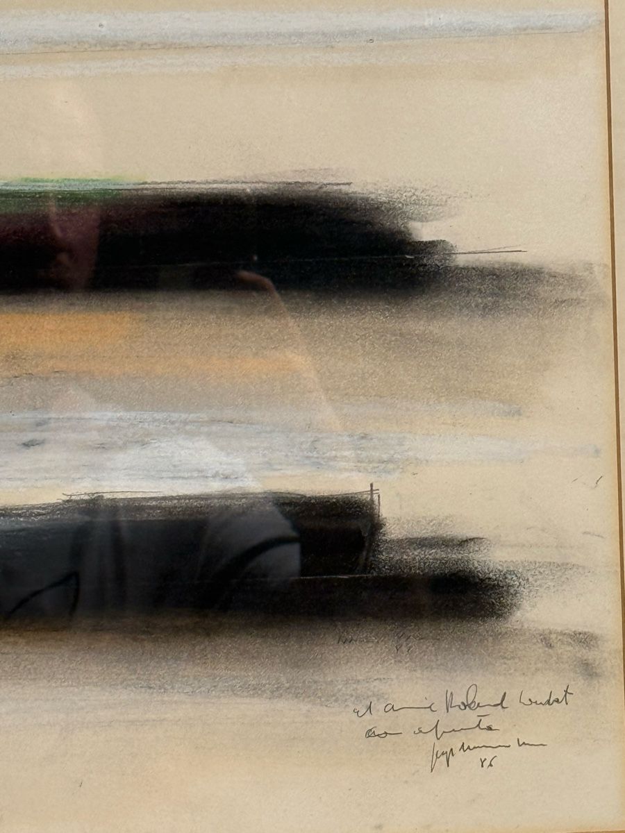 Dipinti: Abstract Framed Art watercolour/crayon – Usato da Lausanne venduto da vas_cdb2 1