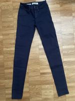 Pantalon taille haute bleu foncé