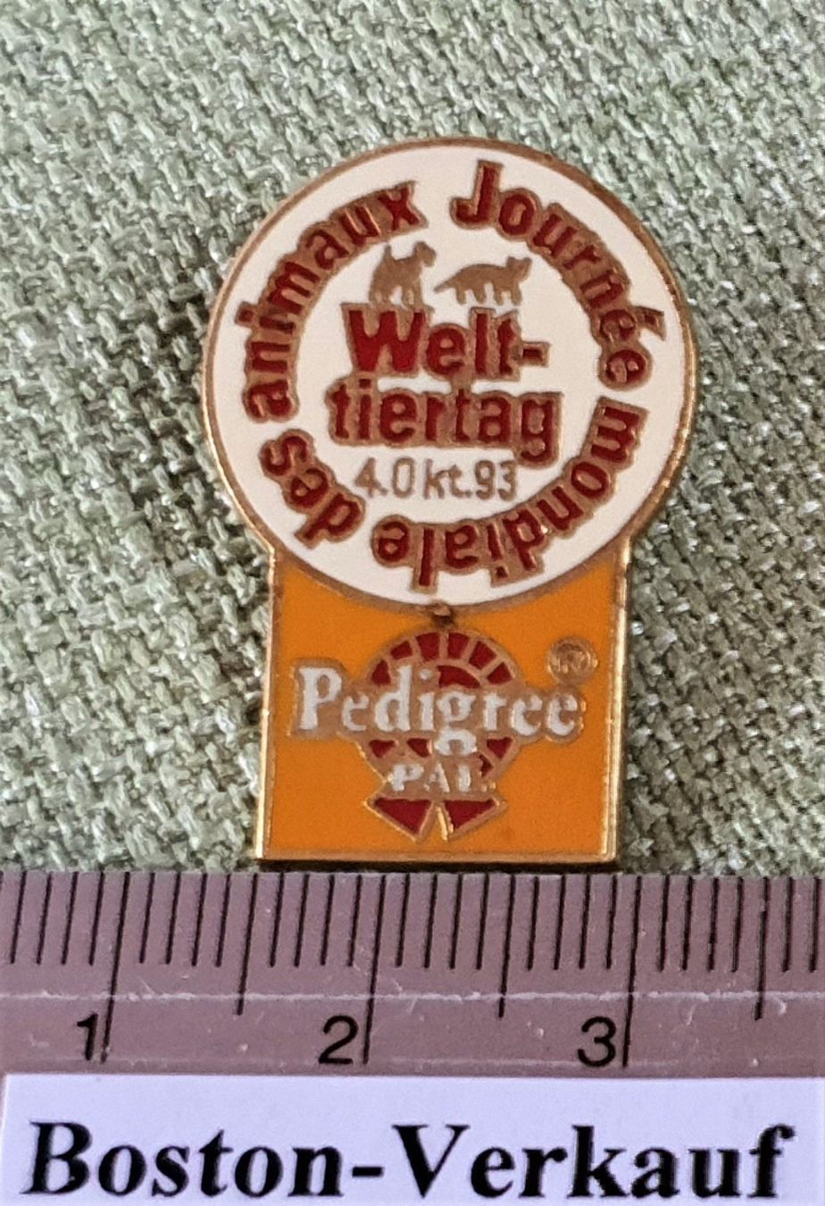 Plaketten & Abzeichen: D611 - Pin Pedigree PAL Welttiertag 1993 – Gebraucht aus Reinach BL von Boston-Verkauf 1