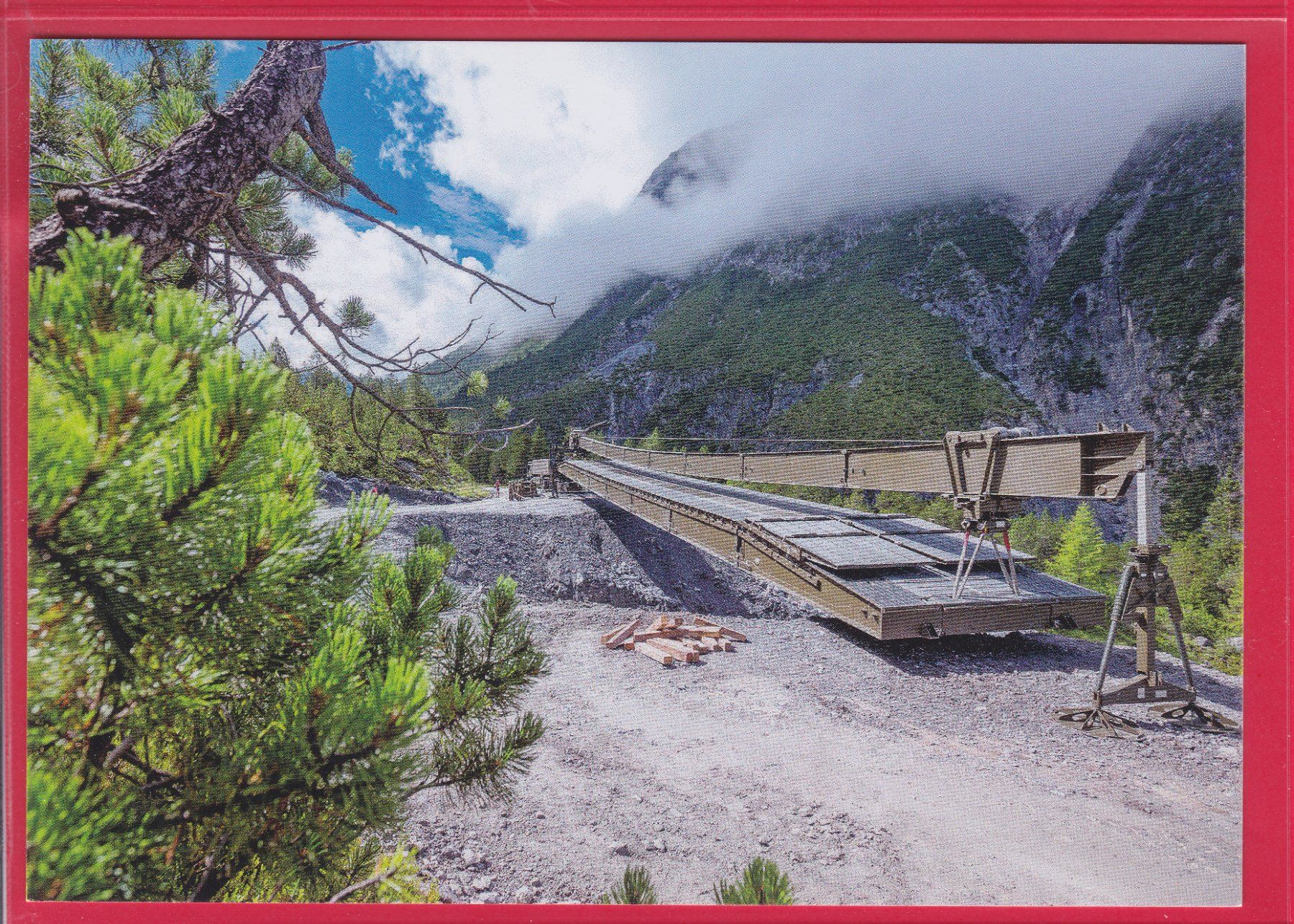 Cartoline postali: UNTERSTÜTZUNGSBRÜCKE 46m – Usato da Oberrieden venduto da Gebirgsstelze
