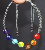 Armband A-292 – 7 Chakra – 8mm Perlen - 17-29CM -Einstellbar