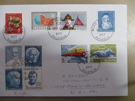 Gelaufener Brief mit Mischfrankatur 1972