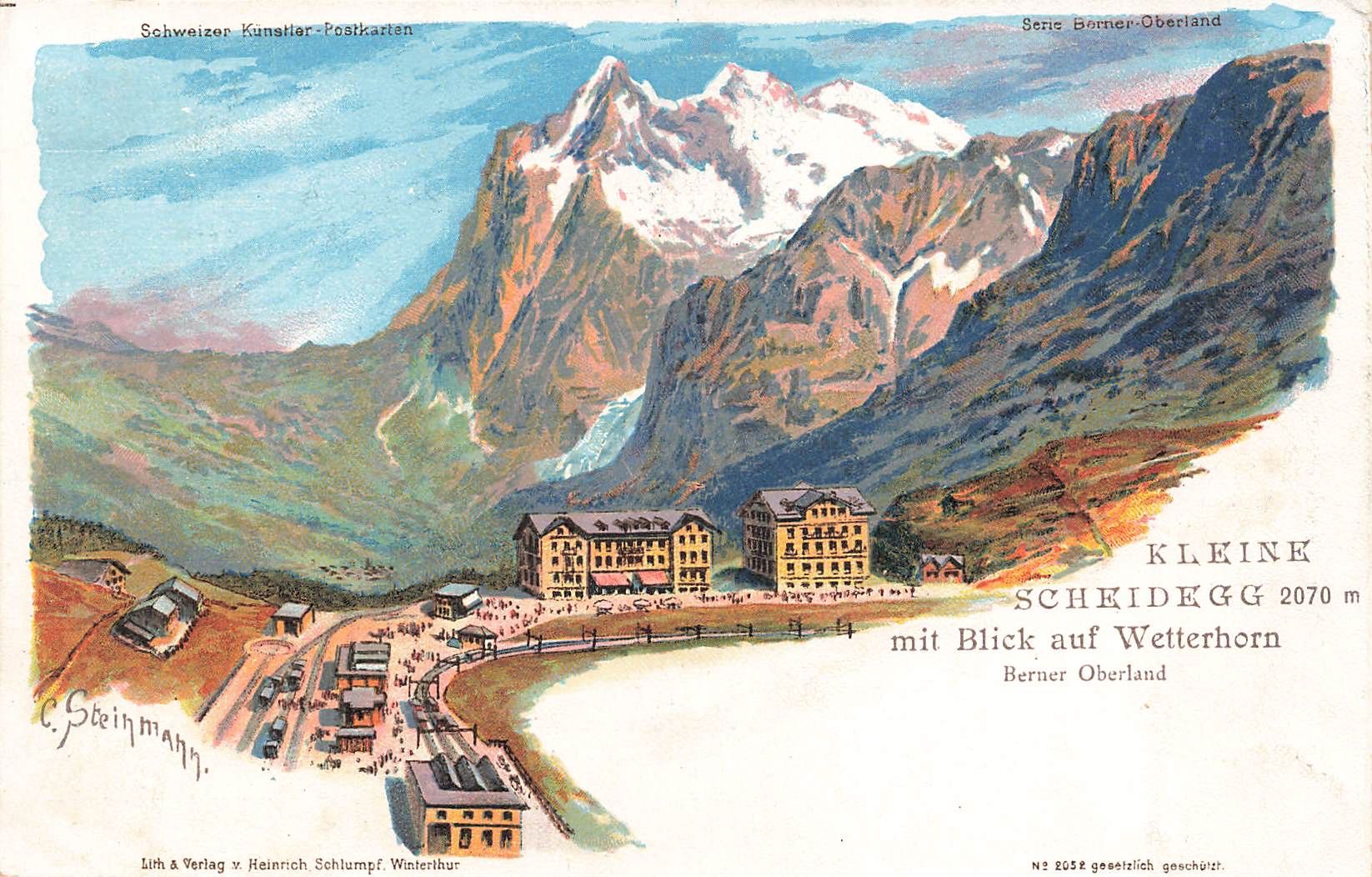 Ansichtskarten: Kleine Scheidegg Litho – Gebraucht aus Biasca von Blenio71