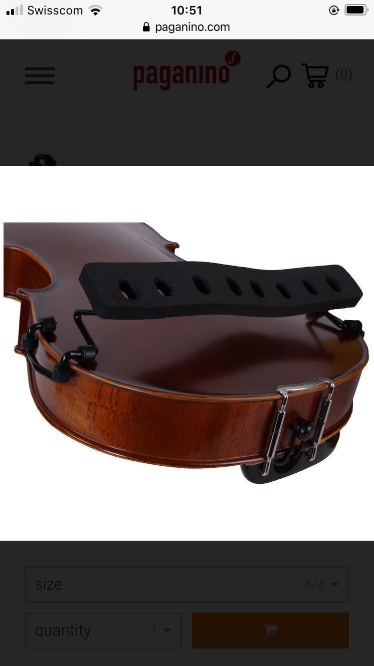 Strumenti musicali: ERGO 2+ violin shoulder rest épaulière – Usato da sion venduto da orchikorchik 1