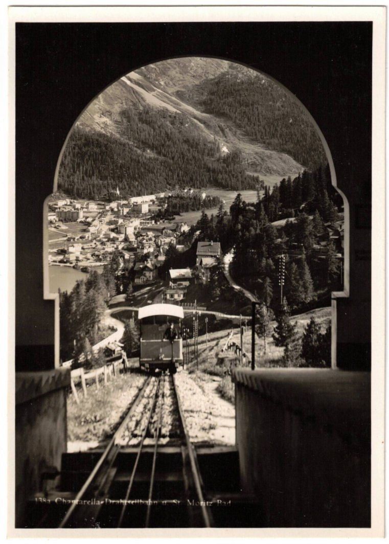 Cartoline postali: St. Moritz - Standseilbahn Chantarella – Usato da Binningen venduto da Mountainrider