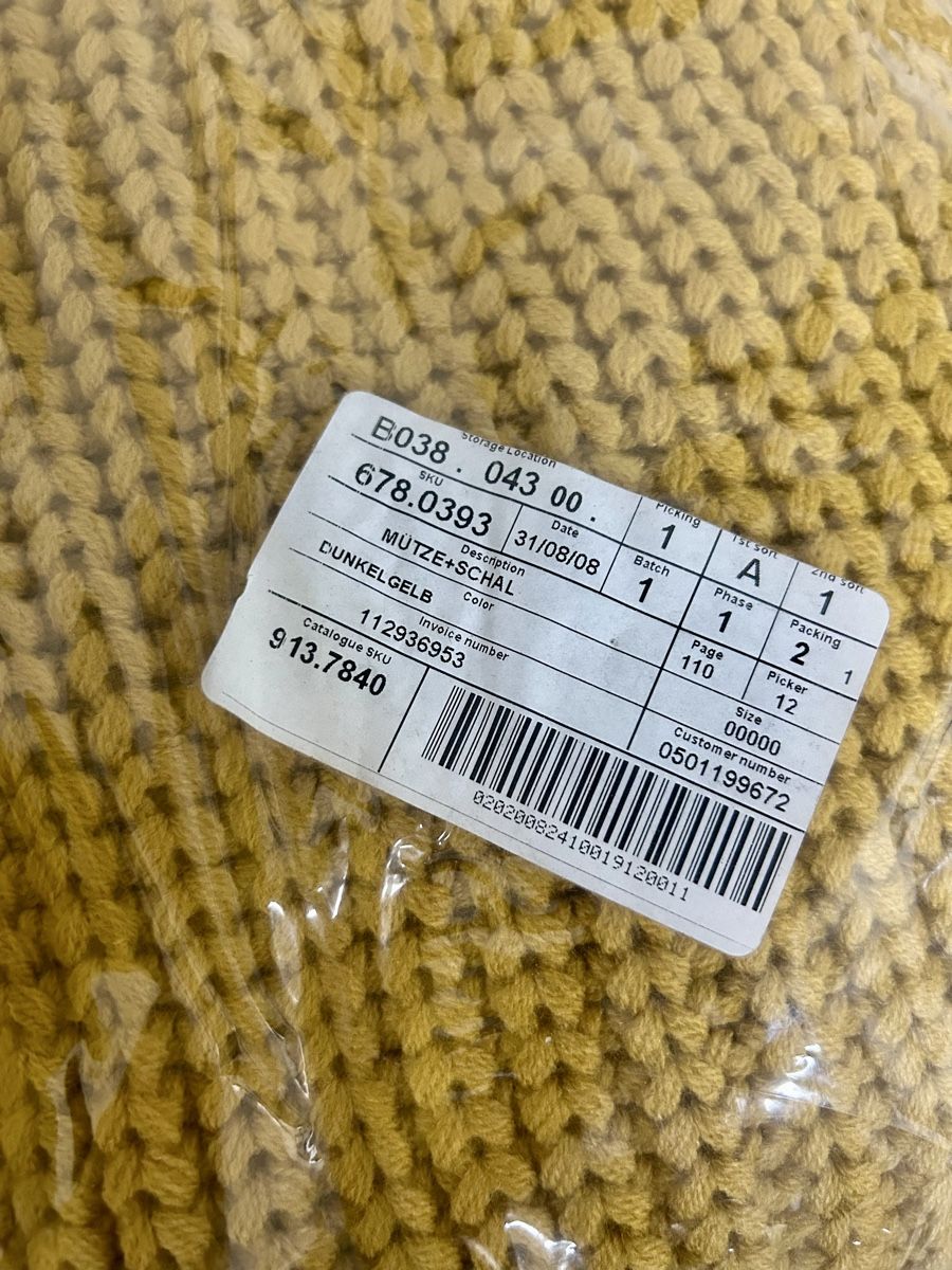 Foulards, Tücher & Schals: [NEU]: Gestrickte Mütze & Schal - Ockergelb – Neu und originalverpackt aus Arni AG von CreaFlex 3