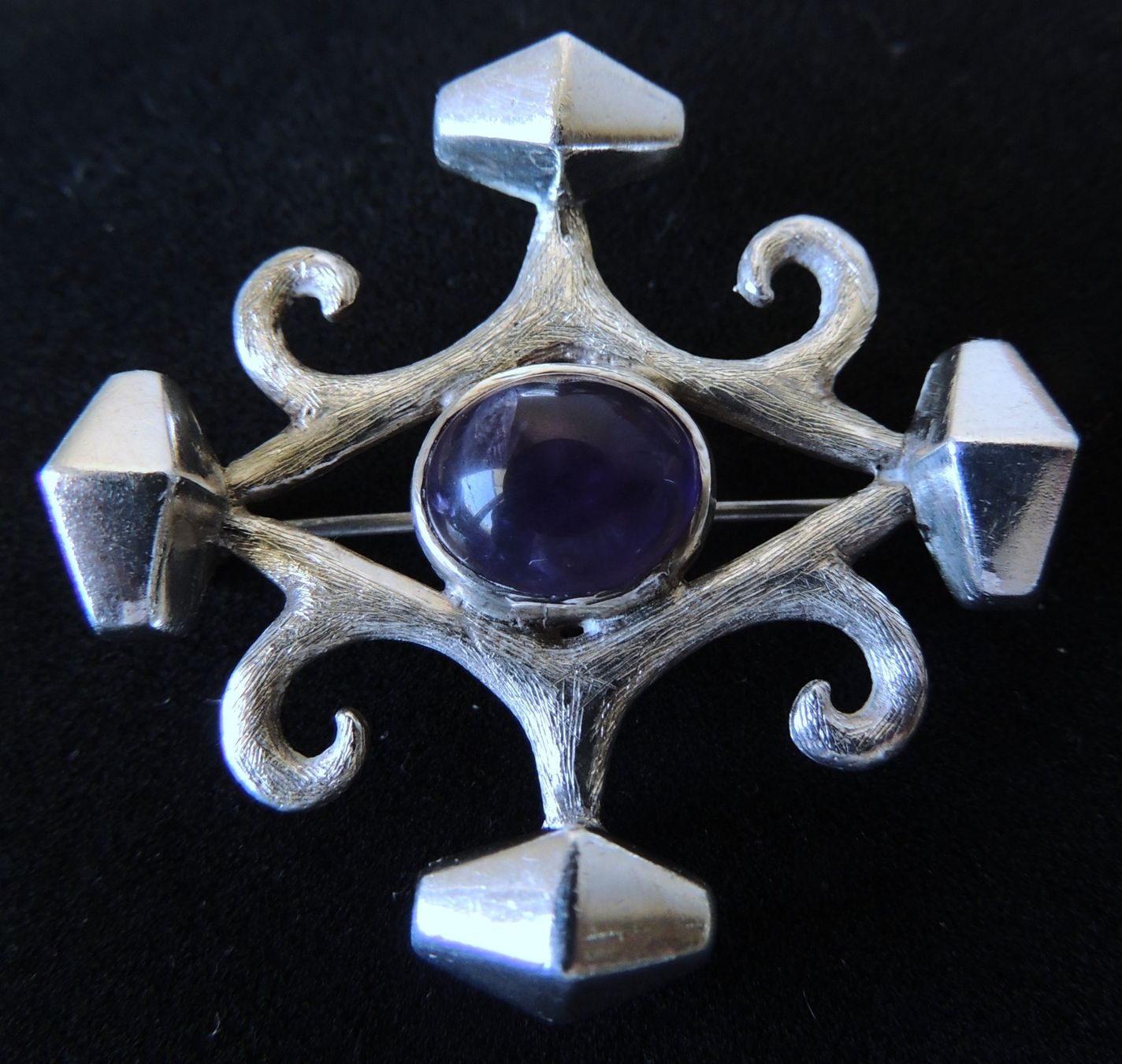 Ciondoli: Amethyst Silber 925 Brosche / Anhänger – Usato da Waldenburg venduto da schaller707 1
