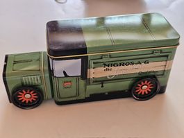 Migros Blechdose in Form eines LKW #WT18