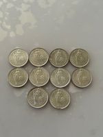 10 x 1 Franken 1957 - 1967  Silber  Stgl