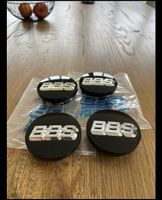 4x BBS Nabenkappen 70mm Schwarz/Chrom NEU