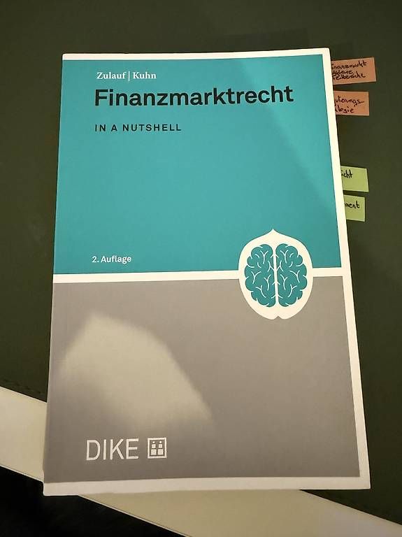 Libri: Finanzmarktrecht in a Nutshell von Zulauf & Kuhn – Usato da Brunnen venduto da kev_h6nw