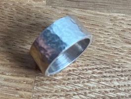 Silber Ring gehämmert Gr. 54