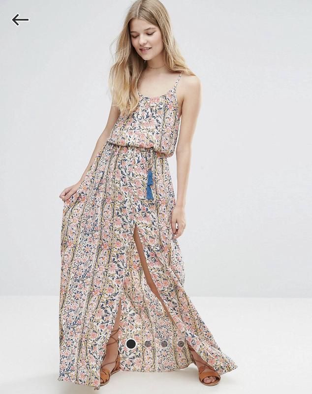 Pepe Jeans Kleider: Pepe Jeans Ronette Printed Maxi Kleid Gr. S – Gebraucht aus Genève von sunandwind
